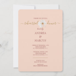 Creme de Peche Orchid Wedding Rehearsal Dinner