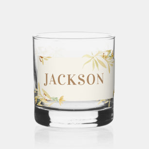 Crème Decoratief Lijst met Naam Whisky Glas