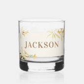 Crème Decoratief Lijst met Naam Whisky Glas (Achterkant)