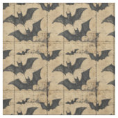 Crème denim grunge patchwork met vleermuizen stof (Swatch)