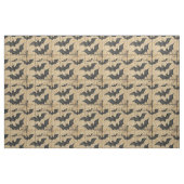 Crème denim grunge patchwork met vleermuizen stof (Fat Quarter)