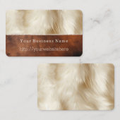 Crème Dierenbont Bruin Zuidwest Koeienhuid Visitekaartje (Voorkant / Achterkant)