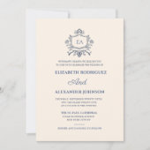 Creme Digital Wedding Invitations Verenigd Koninkr Kaart (Voorkant)