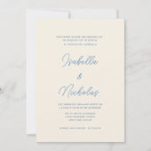 Creme digitale sjabloon bruiloft uitnodigingskaart kaart (Voorkant)