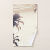 Crème Dream Palm Trees & Lights Beachy Glam Bad Handdoek (Handdoek)