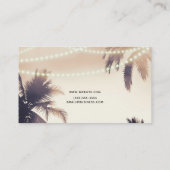 Crème Dream Palm Trees & Lights Beachy Glam Visitekaartje (Achterkant)