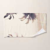 Crème Droom Palmboom Verlichting Strand Glamour Bad Handdoek (Handdoek)