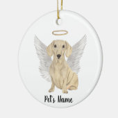 Crème Effen Dachshund Sympathie Herdenking Keramisch Ornament (Links)