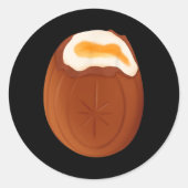 Creme Egg Chocolate Pasen Eigenzinnig Raar Grappig Ronde Sticker (Voorkant)