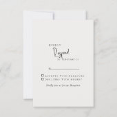 Crème Elegant Blush Bloemen Bruiloft RSVP Kaartje (Voorkant)