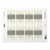 Crème Elegant Floral Wedding Labels (Full Sheet)