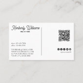 Crème | Elegant minimalistisch – aangepaste naam e Visitekaartje (Achterkant)