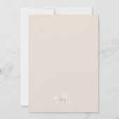 Crème Elegant Script Modern Oh Baby Co Ed Douche Kaart (Achterkant)