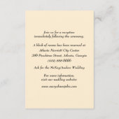 Crème Elegant Wedding Gown Wedding Details Informatiekaartje (Achterkant)