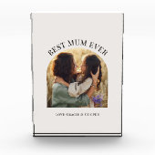 Crème elegante boog foto typografie beste mama (Voorkant)