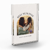 Crème elegante boog foto typografie beste mama (Links)