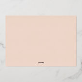 Crème Elegante Kerst Party Zakelijke vakantie Folie Uitnodiging (Achterkant)