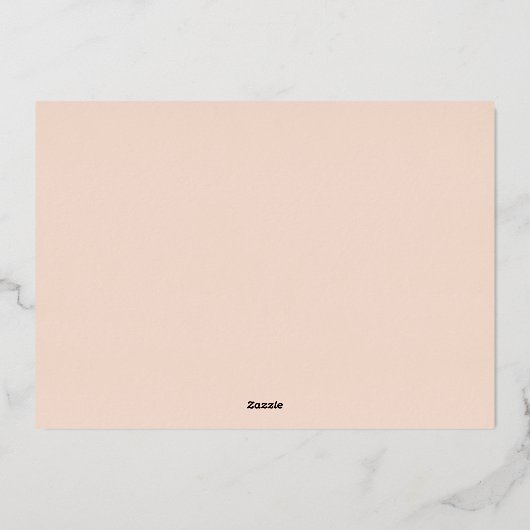 Crème Elegante Kerst Party Zakelijke vakantie Folie Uitnodiging (Achterkant)