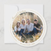 Crème Elegante Minimalistische Kerstfoto Feestdagenkaart (Voorkant)