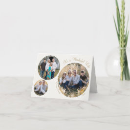 Crème Elegante Minimalistische Kerstfoto Gevouwen Feestdagen Kaart