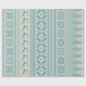 crème en blauwe messing van de billen cadeaupapier (Vlak)