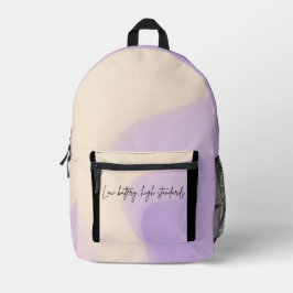 Crème en bleke lila tinten AI Print Cut Sew Bag Bedrukte Rugzak