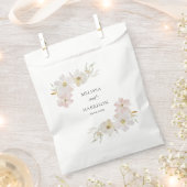 Crème en Blush Waterverf Bloemen Bedankzakje (Geknipt)