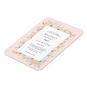 Crème en Blush Waterverf Bloemen Wedding Magneet (Linkerzijde)