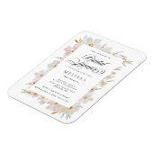 Crème en Blush Waterverf Flowers Vrijgezellenfeest Magneet (Linkerzijde)