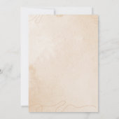 Crème en Bruin Bloemen Waterverf Save the Date Kaart (Achterkant)