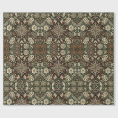  Crème en Bruine Kerst Sneeuwvlok Cadeaupapier (Vlak)