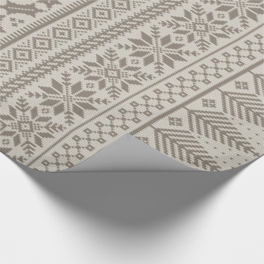 crème en bruine messing trui cadeaupapier (Hoek)