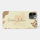 Crème en Bruine Minimalistisch Case-Mate iPhone Case (Achterkant (horizontaal))