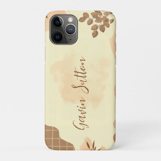 Crème en Bruine Minimalistisch Case-Mate iPhone Case (Achterkant)