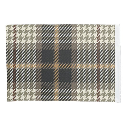 Crème en bruine springplank kussensloop (Voorkant-Links)