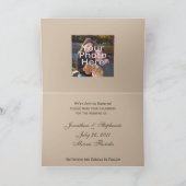 Crème en Cherry Blossom Sla de datum op Aankondiging (Binnen)