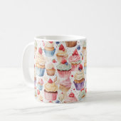 Crème en Cupcake Digitale Patronen Koffiemok (Voorkant links)