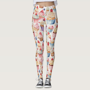 Crème en Cupcake Digitale Patronen Leggings