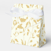 Crème en gele bloemen bedankdoosjes (Voorkant Zijde)