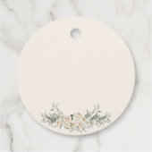 Crème en Goud Bloemen Islamitische Moslim Bruiloft Bedankjes Labels (Achterkant)