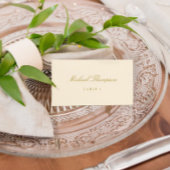 Crème en Goud Elegante Bruiloft Plaats Kaarten Pla