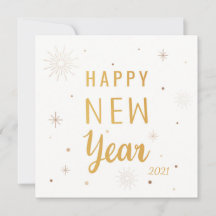 Crème en Goud Gelukkig Nieuwjaar 2021