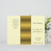 Crème en goud Joodse bruiloft (Staand voorkant)