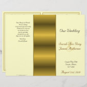 Crème en goud Joodse bruiloft (Voorkant / Achterkant)