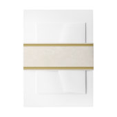 Crème en Goud Uitnodigingen Wikkel (Voorkant Voorbeeld)