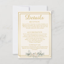 Crème en Gouden Bruiloft Details Behuizing Kaart