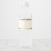 Crème en Gouden Monogram Waterfles Etiket (Achterkant)