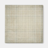 Crème en grijs plaid magneet (Voorkant)