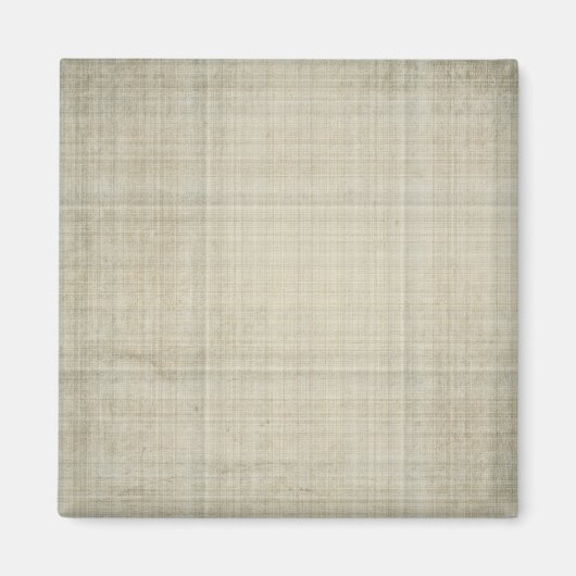 Crème en grijs plaid magneet (Voorkant)