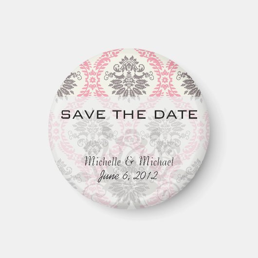 crème en grijze bruine dampblaasjes magneet (Voorkant)